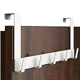 Menz Türgarderobe zum Einhängen aus Edelstahl, weiß- Premium Türhaken zum Einhängen als...