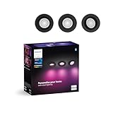 Philips Hue White & Color Ambiance Centura runde Einbauspots 3er Pack (1.050 lm), dimmbare...