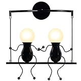 KAWELL Humanoid Kreative Wandleuchte Moderne Wandlampe Einfache Kerzen Wandleuchten Art Deco Max 60W...