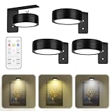 3 Stück Bilderleuchte Kabellos-LED Bildbeleuchtung Kabellos für Wandmontage,Magnetische...
