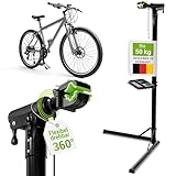 Juskys Fahrrad Reparaturständer, bis 50 kg für E-Bike, klappbar & höhenverstellbar, Klemmkopf...