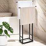 Handtuchhalter Stehend Handtuchständer freistehend Schwarz Handtuchhalter ohne Bohren...