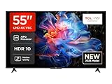 TCL 55V6C 55 Zoll Direct LED TV, 4K HDR Fernseher, Smart TV mithilfe von Google...