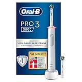 Oral-B PRO 3 3000 Elektrische Zahnbürste/Electric Toothbrush, 2 CrossAction Aufsteckbürsten, mit 3...