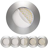 Scandinavian home 6er Set LED Einbaustrahler 230V 60mm - 70mm I Badezimmer geeignet I warmweiß CRI...