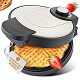 Clatronic® Waffeleisen | mit Ø 18cm antihaftbeschichteter Backfläche |...