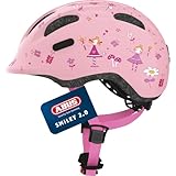ABUS Kinderhelm Smiley 2.0 - Robuster Fahrradhelm für Mädchen und Jungs - Rosa...