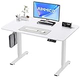 JUMMICO Schreibtisch Höhenverstellbar Elektrisch 120x60 cm, Höhenverstellbarer Schreibtisch...
