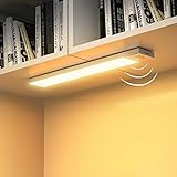 Unterbauleuchte Küche LED Schrankbeleuchtung 2Stück Warmweiß mit Bewegungsmelder Innen...