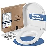 Wilford & Sons PREMIUM Toilettendeckel - WC Sitz mit Absenkautomatik - Klodeckel D-Form weiß -...