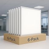 Proventa Deckenlampe Led Deckenleuchte Flach Lampe 62 x 62 cm 40W mit Netzteil 4.000 Lumen 50.000...