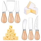PNOOFR 6 Stück Premium Käsemesser Set Käsemesser-Kollektion aus Edelstahl mit Holzgriff und...