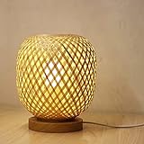 GUANSHAN Bambus Weben Laterne Tischlampe Nachttischlampe Japanischen Stil Kleines Nachtlicht...