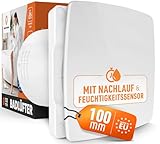 MEISTERBAU [Das Original - Badlüfter mit Feuchtigkeitssensor & Nachlauf [Made in Europe] - Leiser...