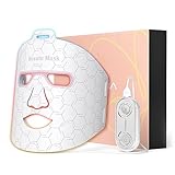 IBORRIA LED-Gesichtsmaske mit Rotlichttherapie, Led Maske Lichttherapie für...