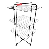 Vileda Mixer 3 Ultimate Turmwäscheständer Black Edition|Wäscheständer schwarz mit 30 m...