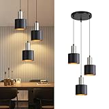 Lichtmaler Hängeleuchte Esstisch Pendelleuchte Schwarz - Esszimmerlampe Vintage Hängelampe 3...