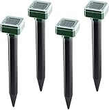 Solarbetriebene Abwehr Maulwurf Wühlmäuse Gopher Mäuse und Ratten Nagetiere Repeller...