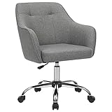 SONGMICS Bürostuhl, bequemer Drehstuhl, ergonomischer Sitz, höhenverstellbar, Belastung 120 kg,...