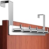 Menz Türgarderobe zum Einhängen - Edelstahl Tür-Garderobe mit Türhaken in klassischer...