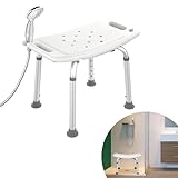 Suusolny Duschstuhl Duschhocker für senioren Badhocker Höhenverstellbar 38 bis 53 cm bis 136 kg...
