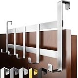 4smile Türgarderobe zum Einhängen – Türhaken aus Edelstahl, flexible Kleiderhaken Tür, robust...