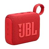 JBL Go 4 - Rot – Tragbare Bluetooth-Lautsprecher-Box mit JBL Pro Sound, tiefem...