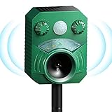 Katzenschreck Marderschreck Solar Ultraschall Tiervertreiber - Wasserdicht IP44, Bewegungsmelder,...