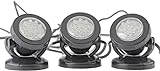 Pontec 57520 Unterwasserbeleuchtung PondoStar LED 3-er set | LED-Spotset | Beleuchtung |...