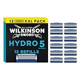 Wilkinson Sword - Hydro 5 Rasierer für Männer, 12 Ersatzklingen, Feuchtigkeitsspendende Gel-Pools...