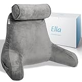 Ella Lesekissen für Bett und Sofa mit Abnehmbarer Nackenrolle - Rückenkissen Bett - Reading Pillow...