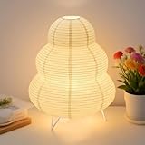 Reispapier Lampenschirm, Papier Tischlampe Weiß Nachttischlampe Stehlampe Tischleuchte Lampenschirm...