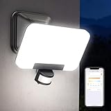 OREiN Smart Led Außenlampe mit Bewegungsmelder 24W=200W, App steuerbar, CCT 3 Farbe...