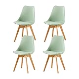 EGGREE 4er Set Esszimmerstuhl Skandinavischer SGS Geprüfter, Design Küchenstuhl Essstühle mit...