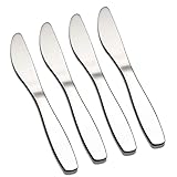 VANRA 4 PCS Kinder Messer Set 18/8 16.8cm Edelstahl Kinder Besteck Set Silber Besteck Geschirr Set...