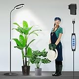 Garpsen Pflanzenlampe, Pflanzenlampe LED Vollspektrum mit Standfuß, 3 Farben Grow Light mit Timer...