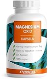Magnesium Kapseln 365x (1 Jahr) - 668 mg Mag.-Oxid, davon 400 mg elementares Magnesium pro Kapsel -...
