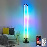 LED Stehlampe Dimmbar Farbwechsel, 18W RGB Ecklampe mit Fernbedienung und APP Kontrolle, Multicolor...