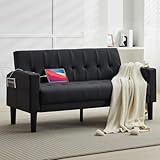 GRAVFORCE Sofa 2 Sitzer Couch mit 2 Ladefunktion und 2 Becherhalter 2er Sofa Klein Kunstleder für...