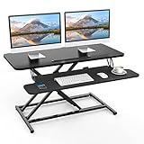 ERGOMAKER Stehpult Höhenverstellbarer Schreibtisch, 91 x 40cm Schnell Sitz Steh Computertisch für...