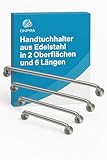 Edelstahl Handtuchhalter – Poliert oder Gebürstet, 6 Längen auswählbar – Hygienisch,...