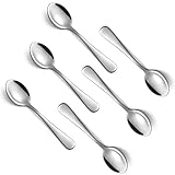 Espresso Kaffeelöffel Edelstahl, 6 Stück Mini Löffel 10,4cm, Helles Besteck, Kleine Teelöffel,...