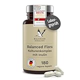 Balanced Flora Kulturen Komplex - 20 Mrd. KBE je Tagesdosis - 180 vegane Kapseln 3 Monatsvorrat - 20...