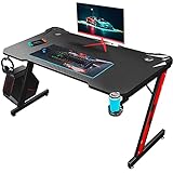 Homall Gaming Tisch 110 x 60 cm, Z-Frame Gaming Schreibtisch mit Controller Ständer,...