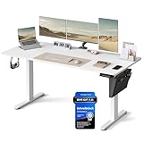 SONGMICS Höhenverstellbarer Schreibtisch elektrisch, 160 x 70 cm, Verstellbarer Tisch,...