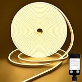 CCILAND LED Strip 10M, 24V Neon Streifen Dimmbar 2700k, Silikon Flexibel LED Lichtband mit Timer...