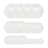 Worown 20 Stück (10, 15, 20, 25 & 30 cm) Papierlaterne, Lampions Weiß, Chinesisch Lampions für...