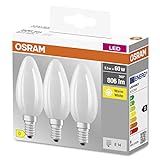 OSRAM Star Filament-Lampe für E14-Sockel, mattes Glas ,Warmweiß (2700K), 806 Lumen, Ersatz für...