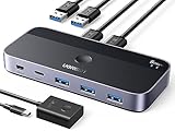 UGREEN USB Switch 2PC mit 1xUSB C Port und 3xUSB A Ports, 2 In 4 Out USB 3.0...