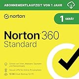 NORTON 360 | Standard | 1 Gerät | 12 Monate | PC/Mac | Aktivierungscode per...